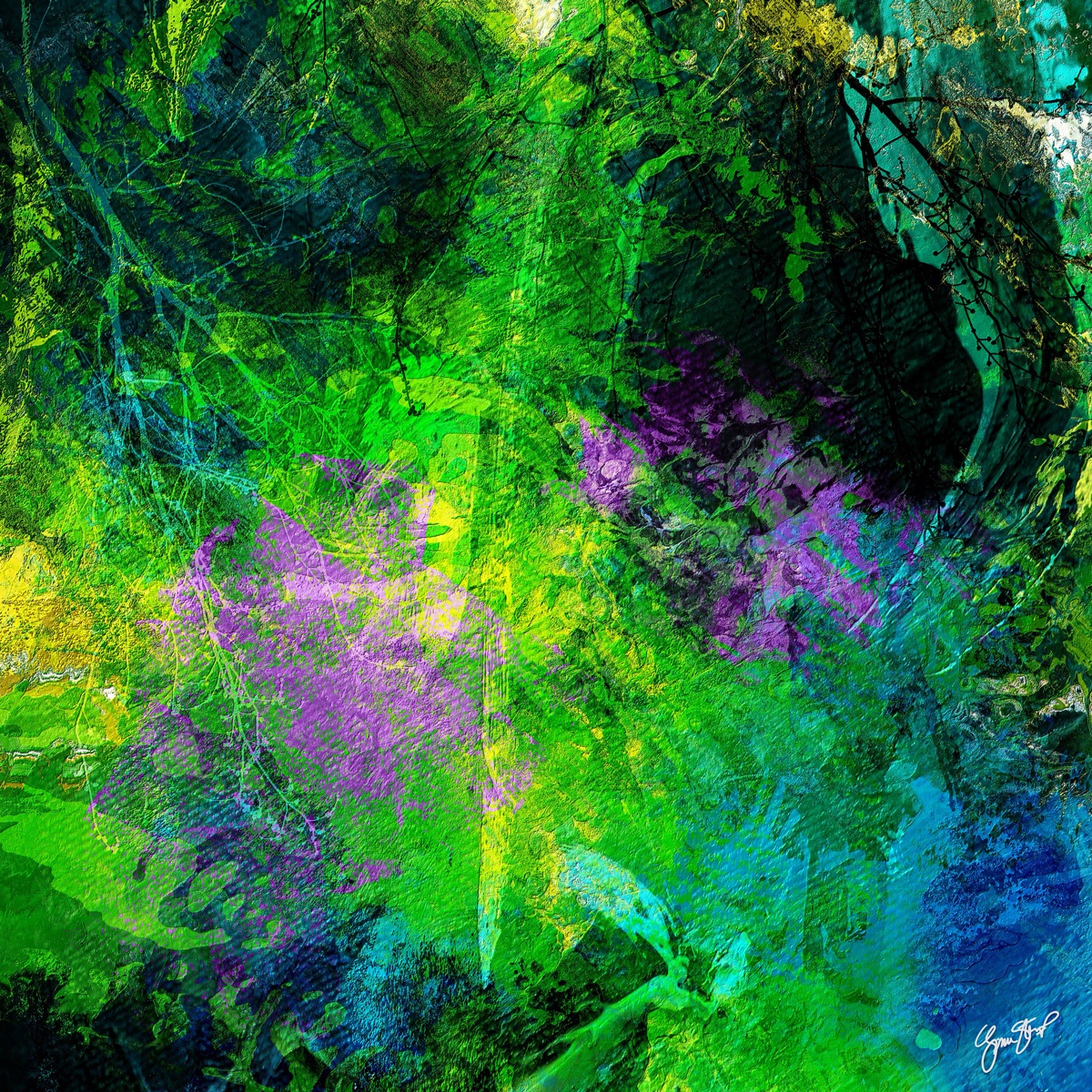 Green Light Blue Night by Gina Startup