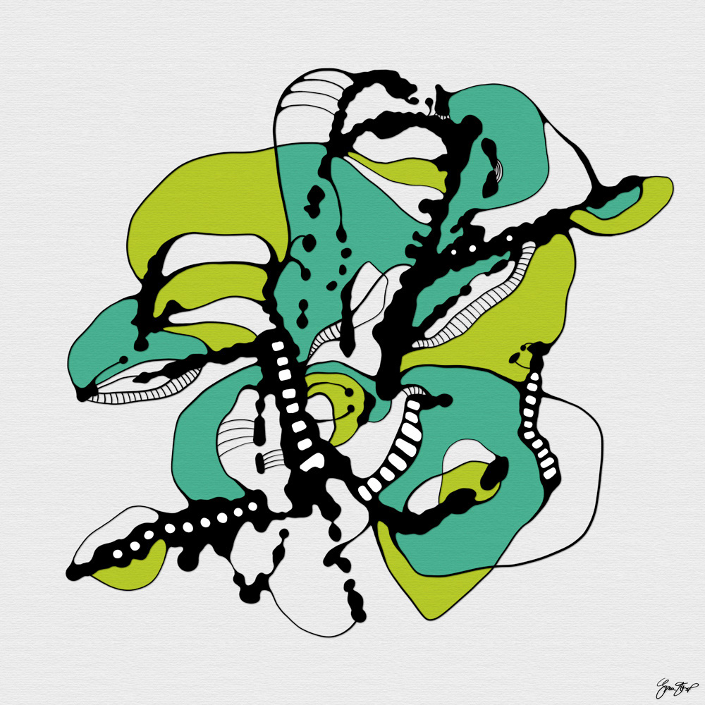Abstract mixed media art by Gina Startup