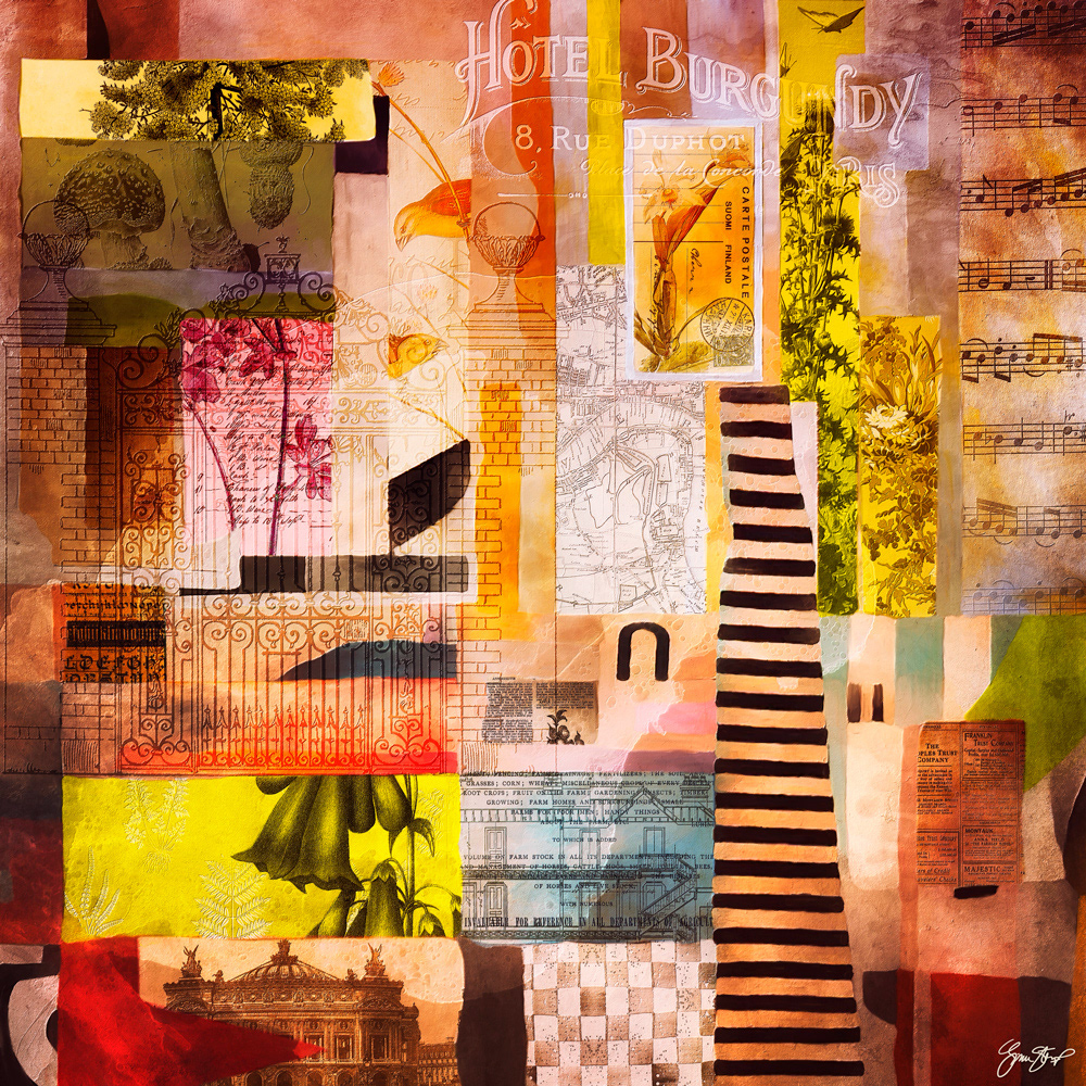 Mixed media Collage art By Gina Startup