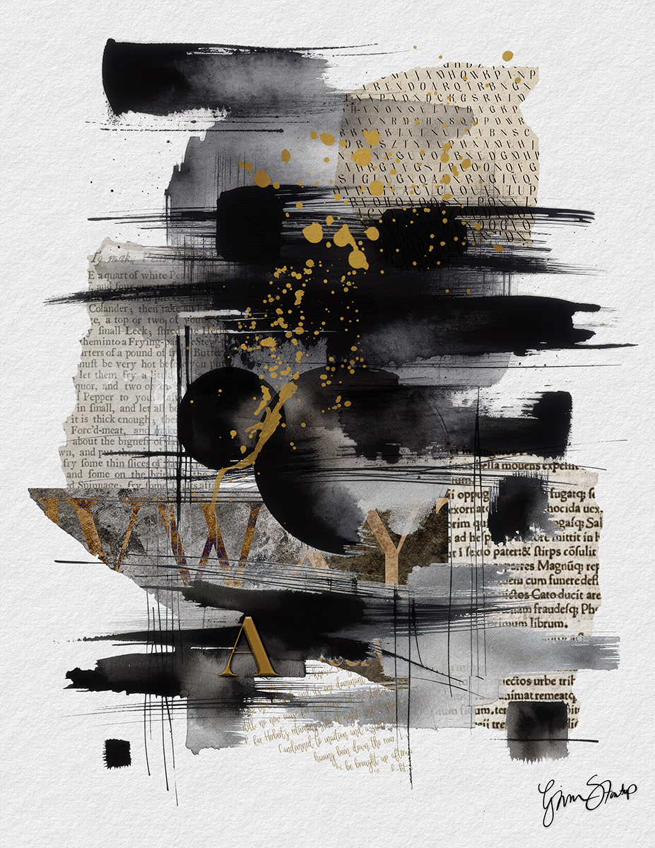 Spilled Ink on the Desk by Gina Startup