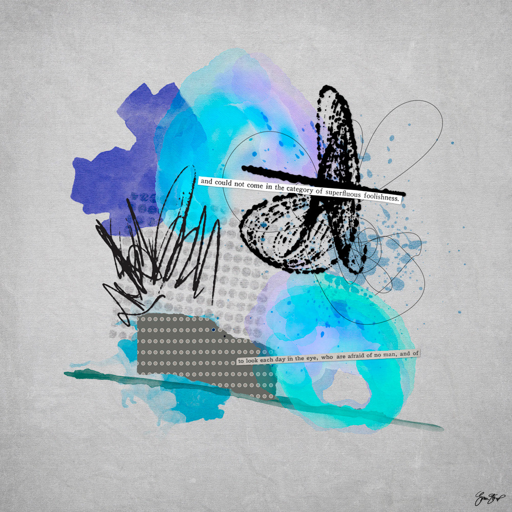 Mixed media Collage art by Gina Startup 