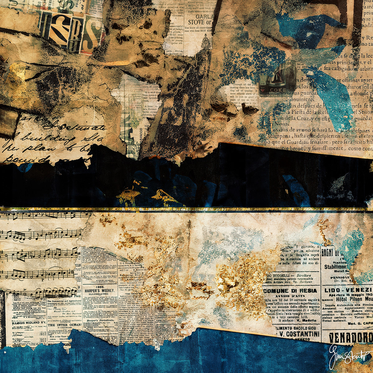Blue Echoes Beneath Glass by Gina Startup 