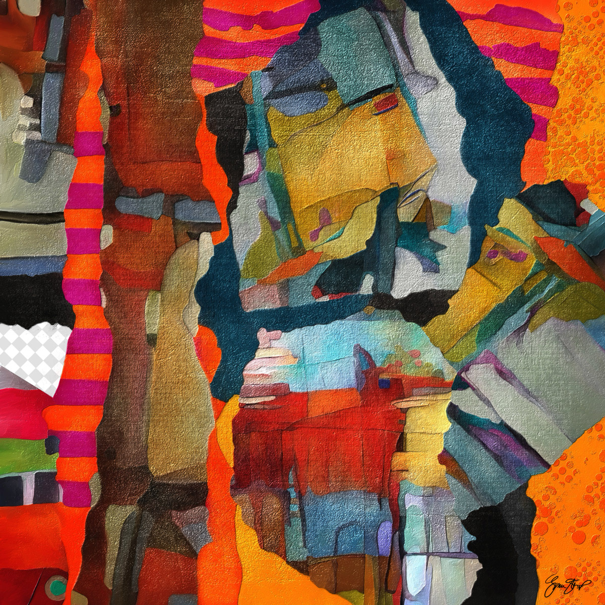Mixed media Abstract art by Gina Startup