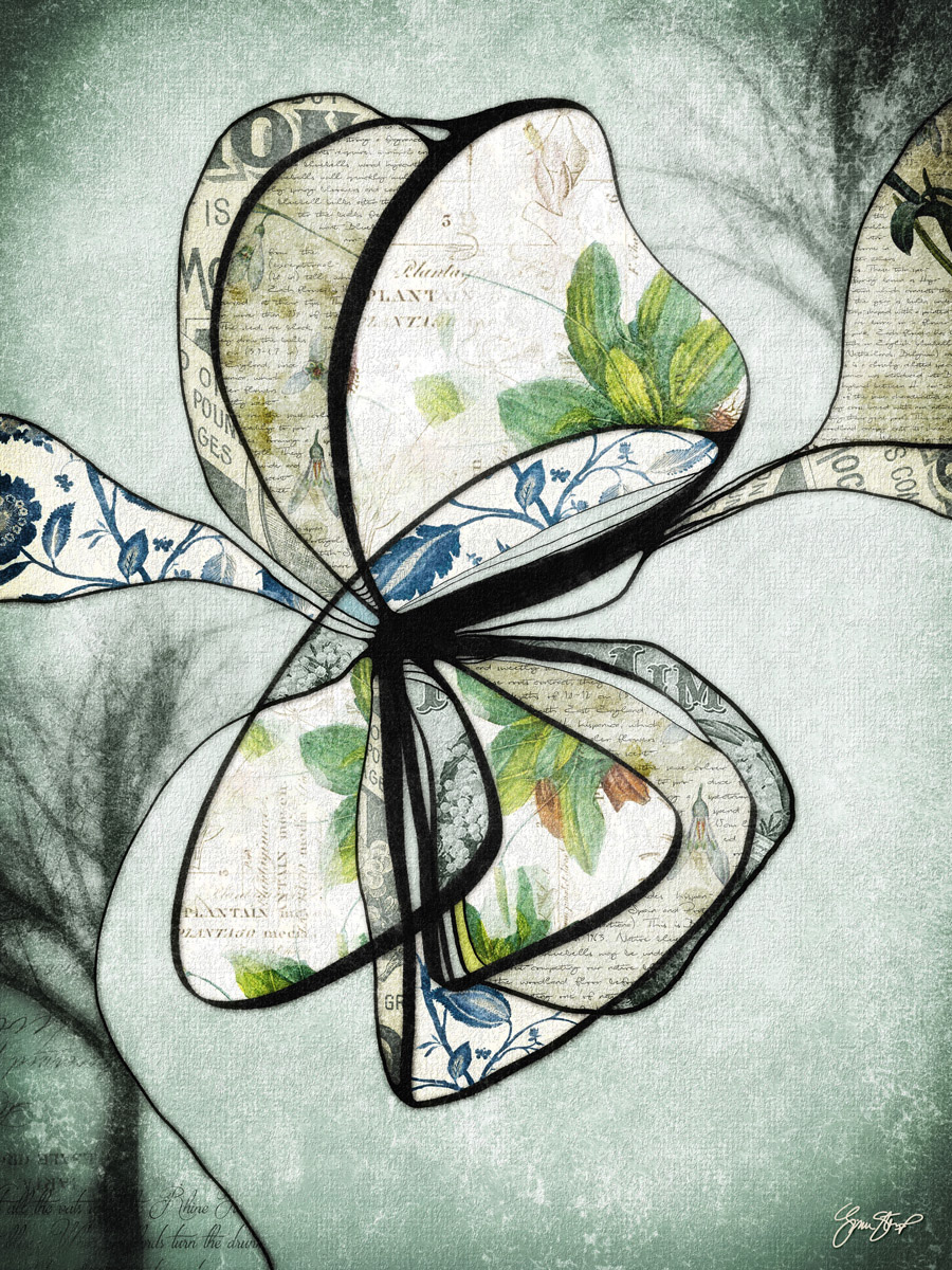 Mixed media collage art by Gina Startup