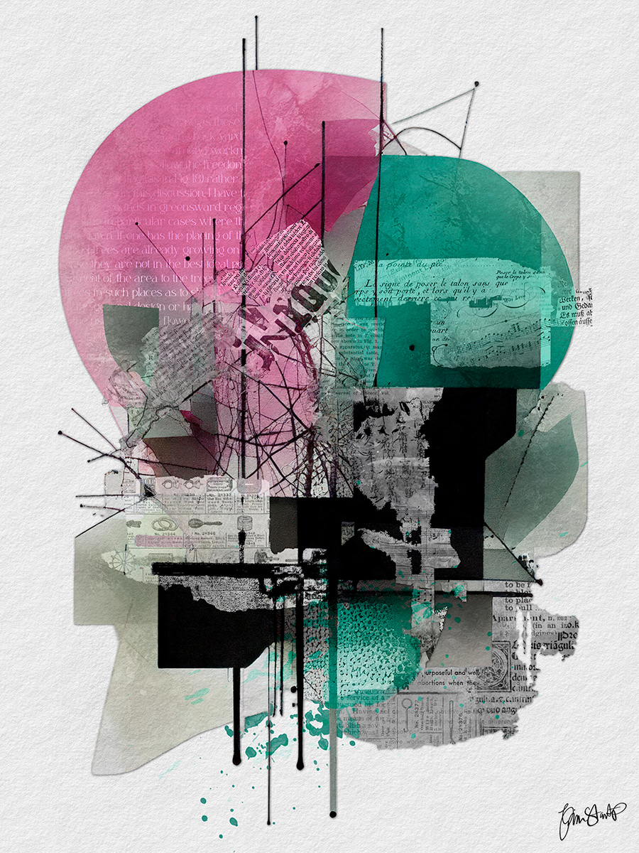 Pink and Teal Horizon by Gina Startup 