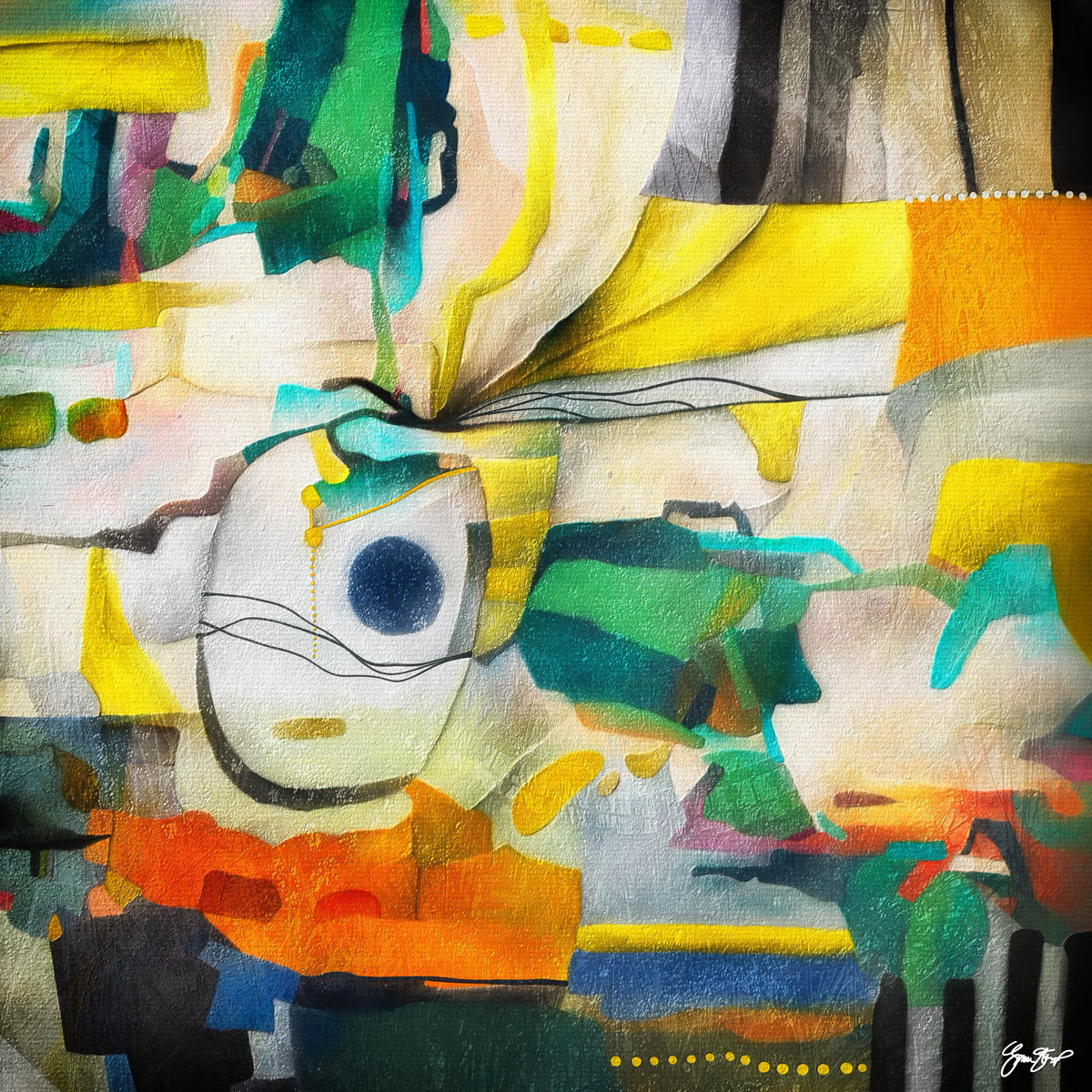Mixed media abstract Art By Gina Startup 