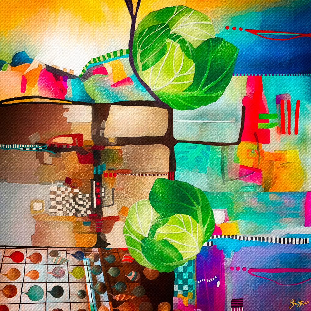 Abstract mixed media Art by Gina Startup