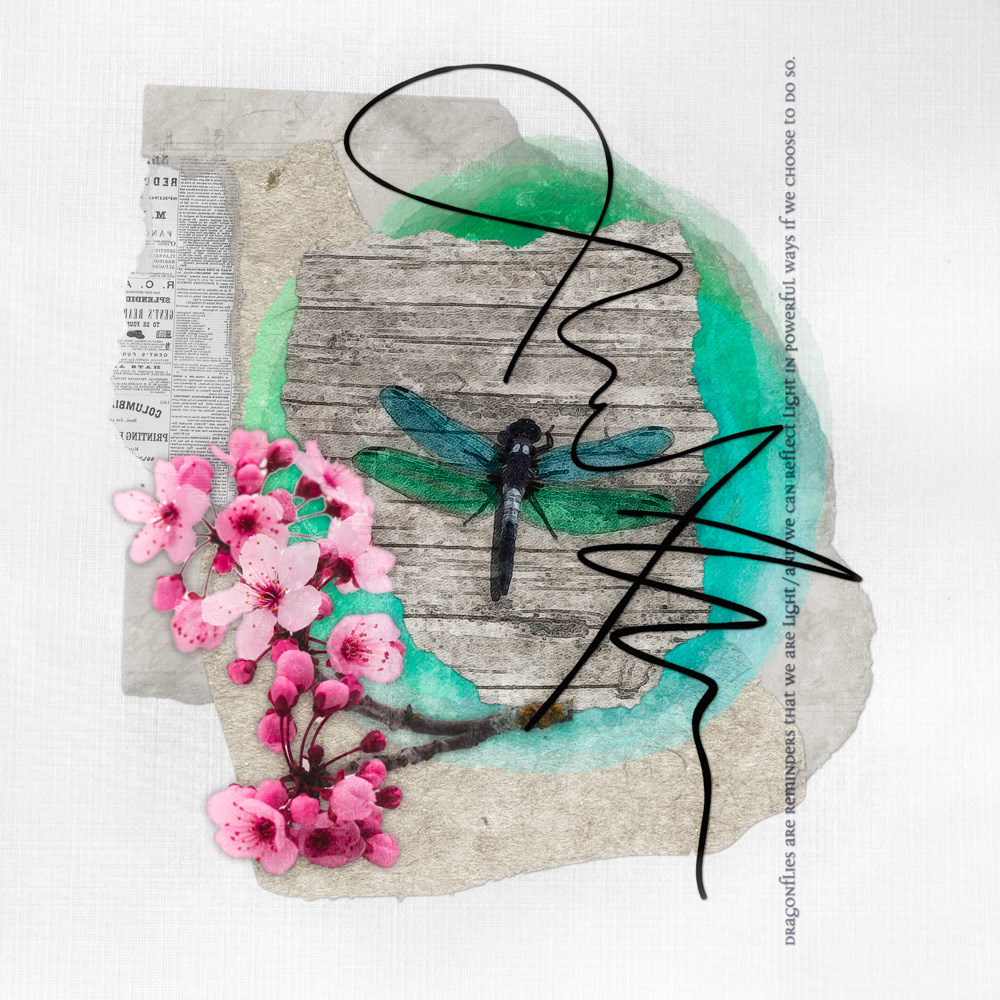 Mixed media collage by