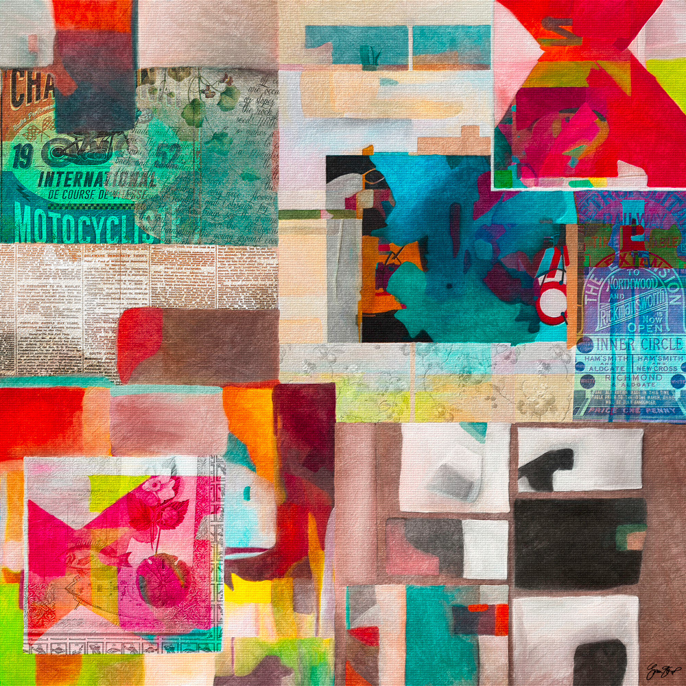 Mixed Media Collage art by Gina Startup