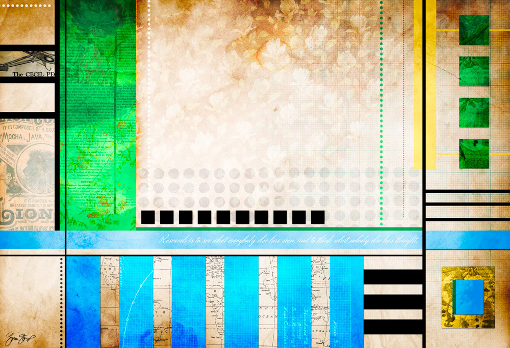 Mixed media collage art by Gina Startup