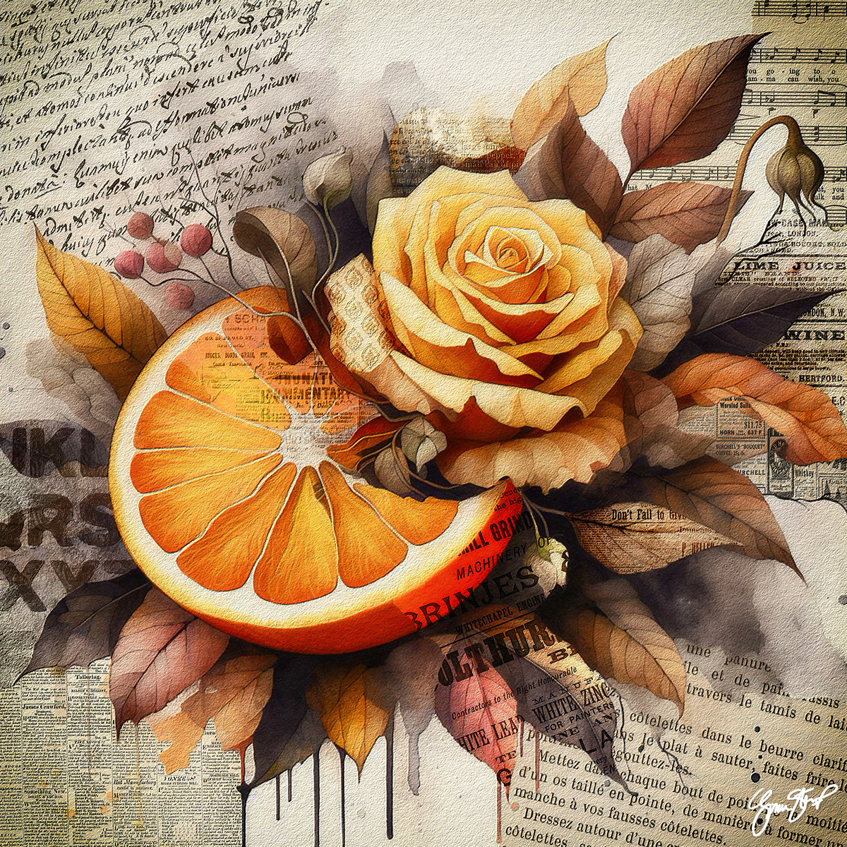 An Orange and a Rose