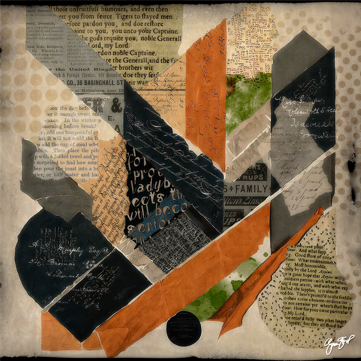 Orange Ripped Paper