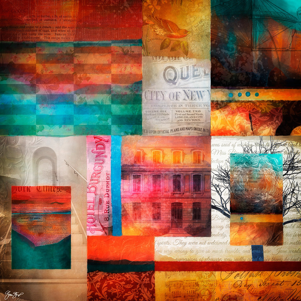 Mixed media Collage Art by Gina Startup 