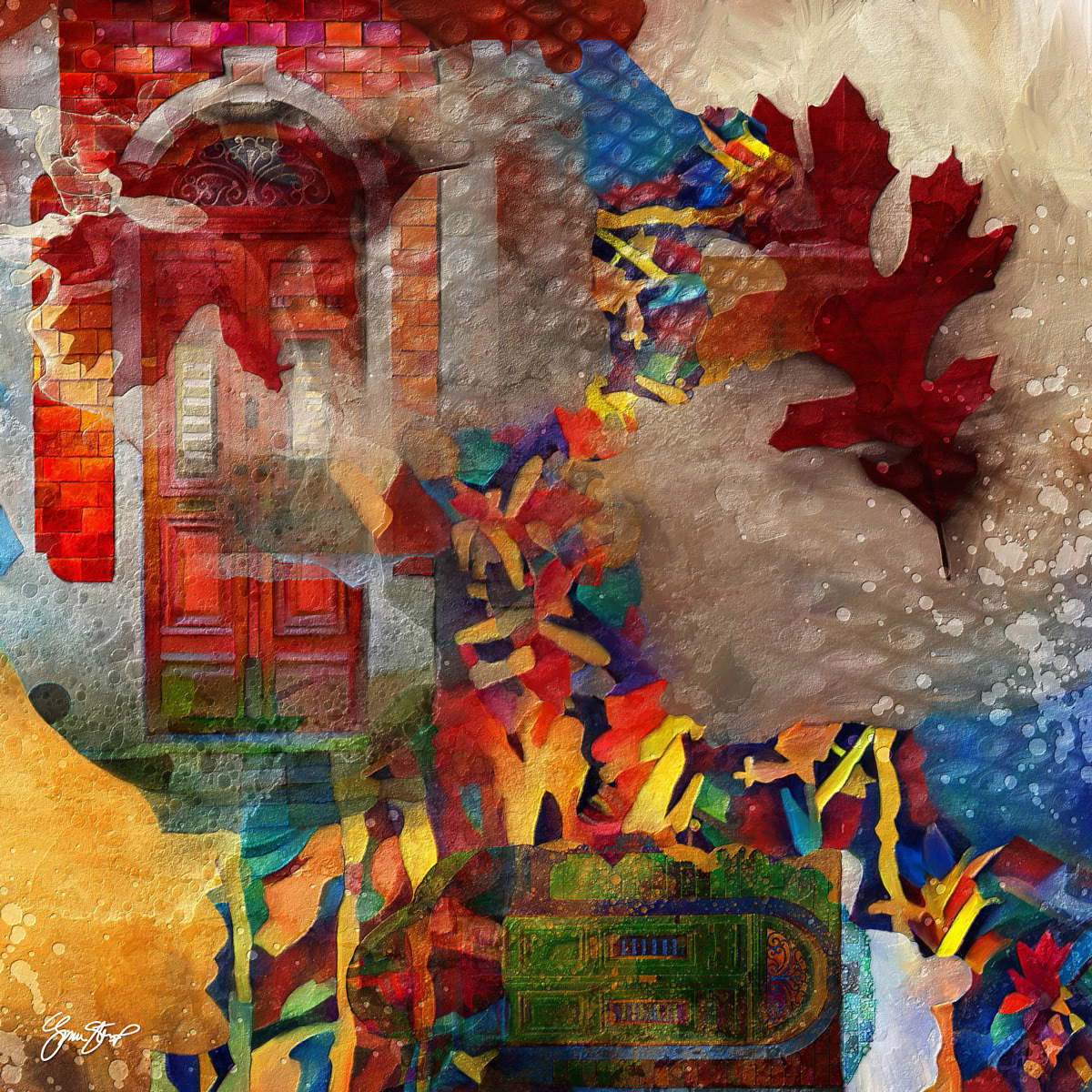 Mixed media Abstract Art by Gina Startup
