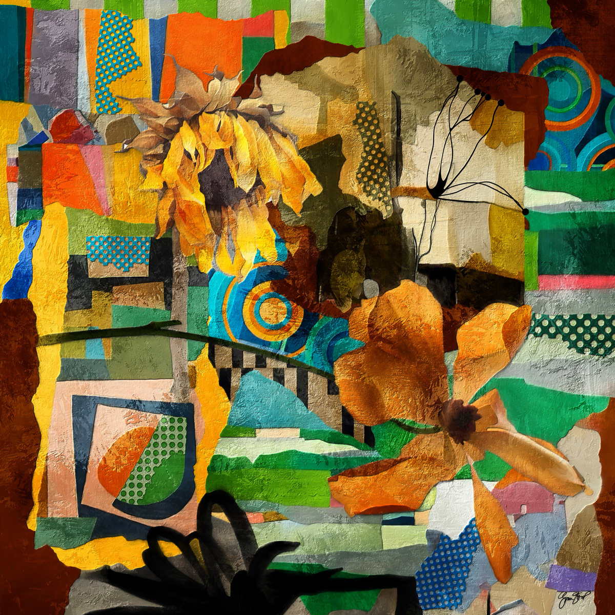 Weeping Sunflower by Gina Startup