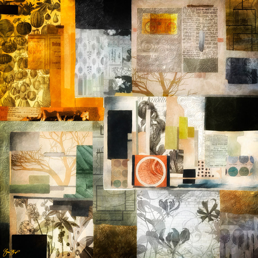 Mixed Media Collage Art by Gina Startup