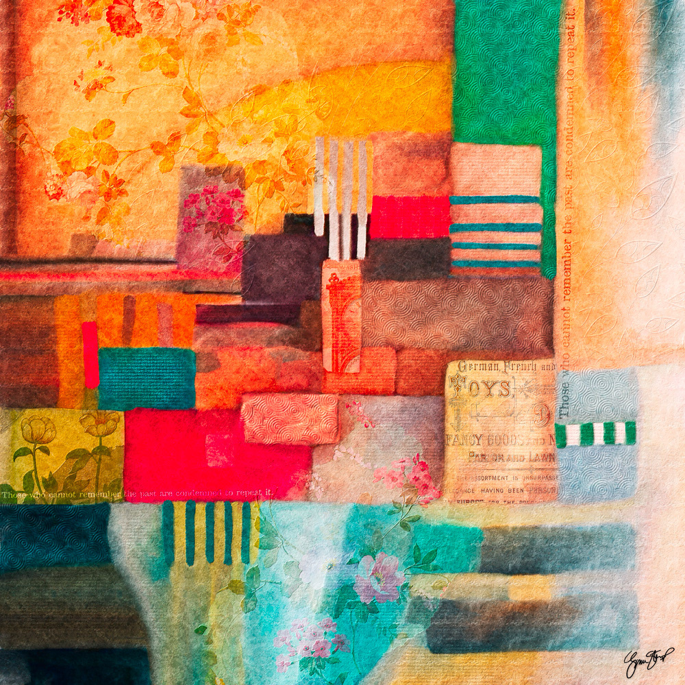 Mixed media Collage art by Gina Startup