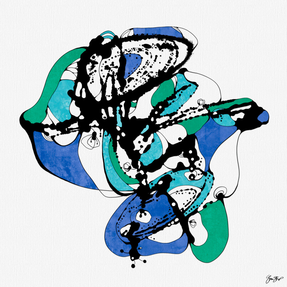 Abstract Ink Drawings by Gina Startup