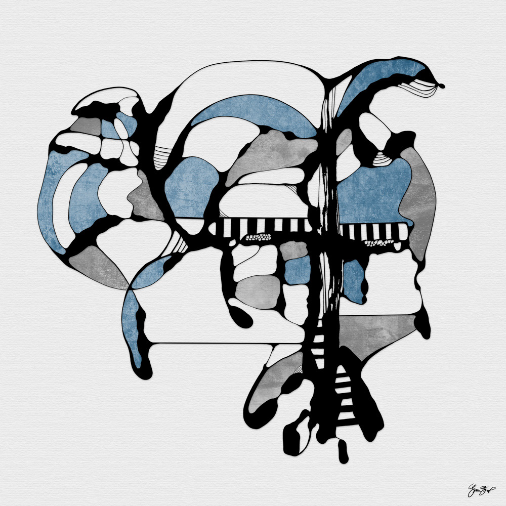 Abstract mixed media art by Gina Startup