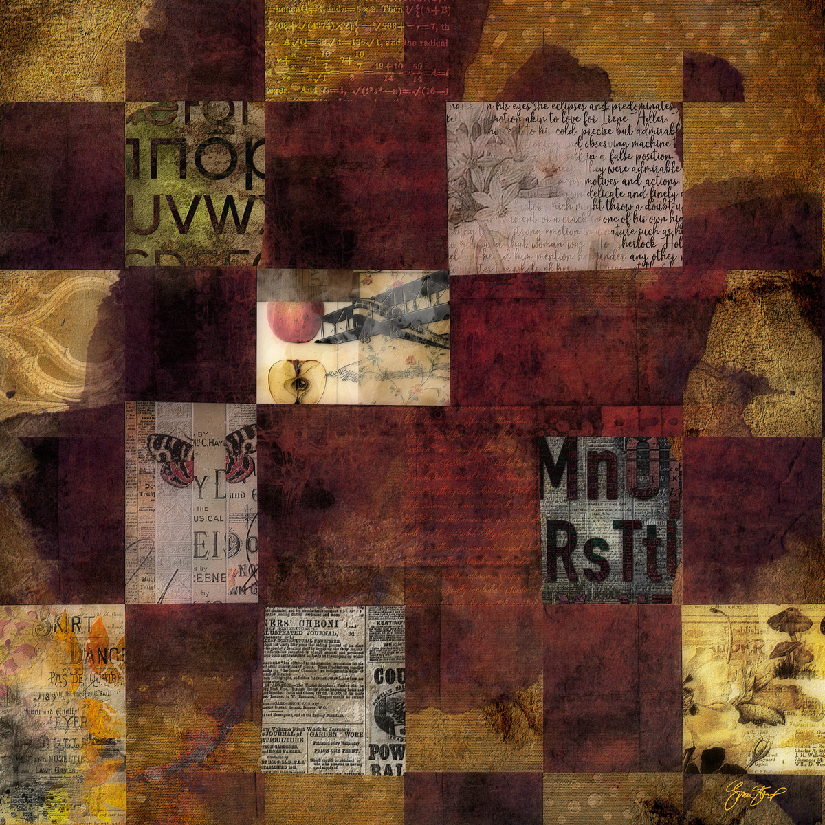 Square Grunge by Gina Startup