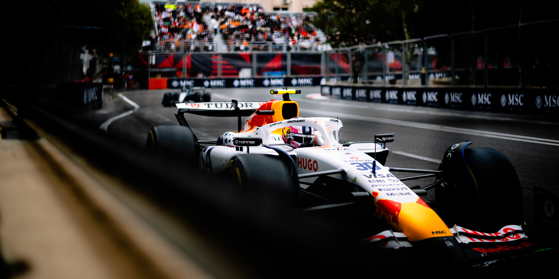 30 LAWSON Liam (nzl), Visa Cash App RB F1 Team VCARB02, action during the 2025 Formula 1 Qatar Airways Azerbaijan Grand Prix, 17th round of the 2025 FIA Formula One World Championship from September 19 to 21, 2025 on the Baku City Circuit, in Baku, Azerbaijan - Photo Alberto Vimercati / DPPI