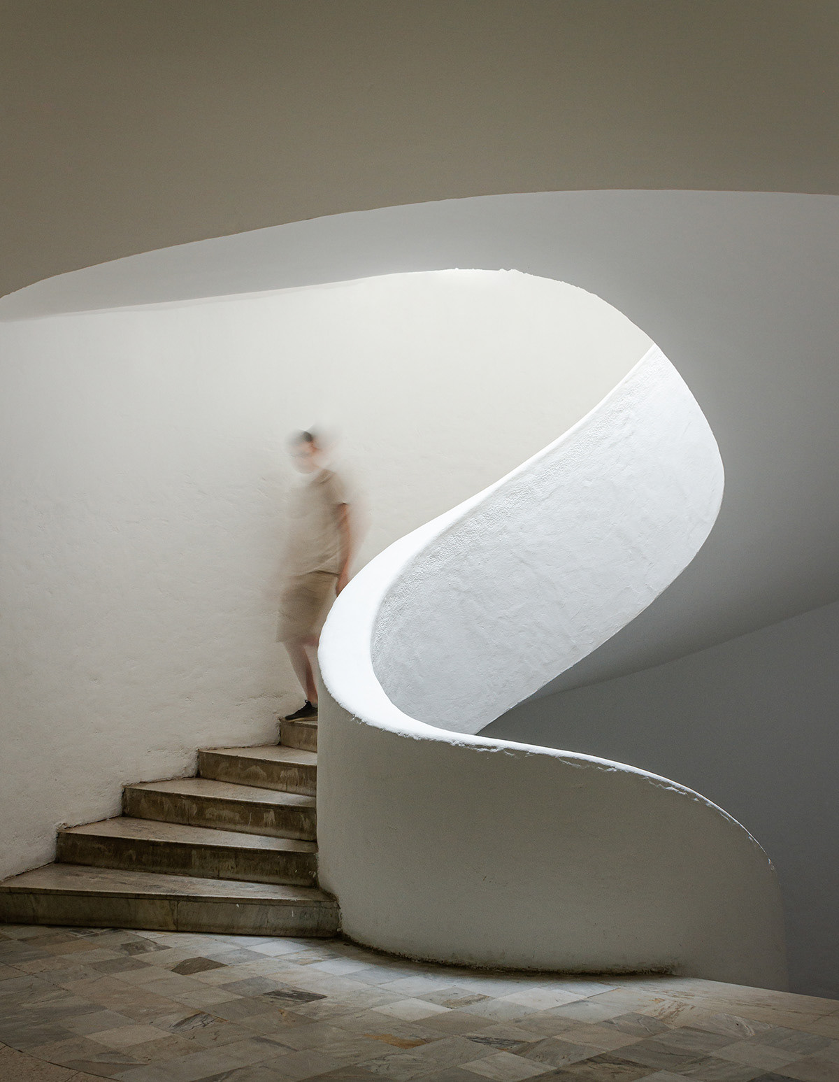 EL MOUNTAZAH HOTEL STAIRCASE DESIGNED BY FRENCH ARCHITECT FERNAND POUILLON
