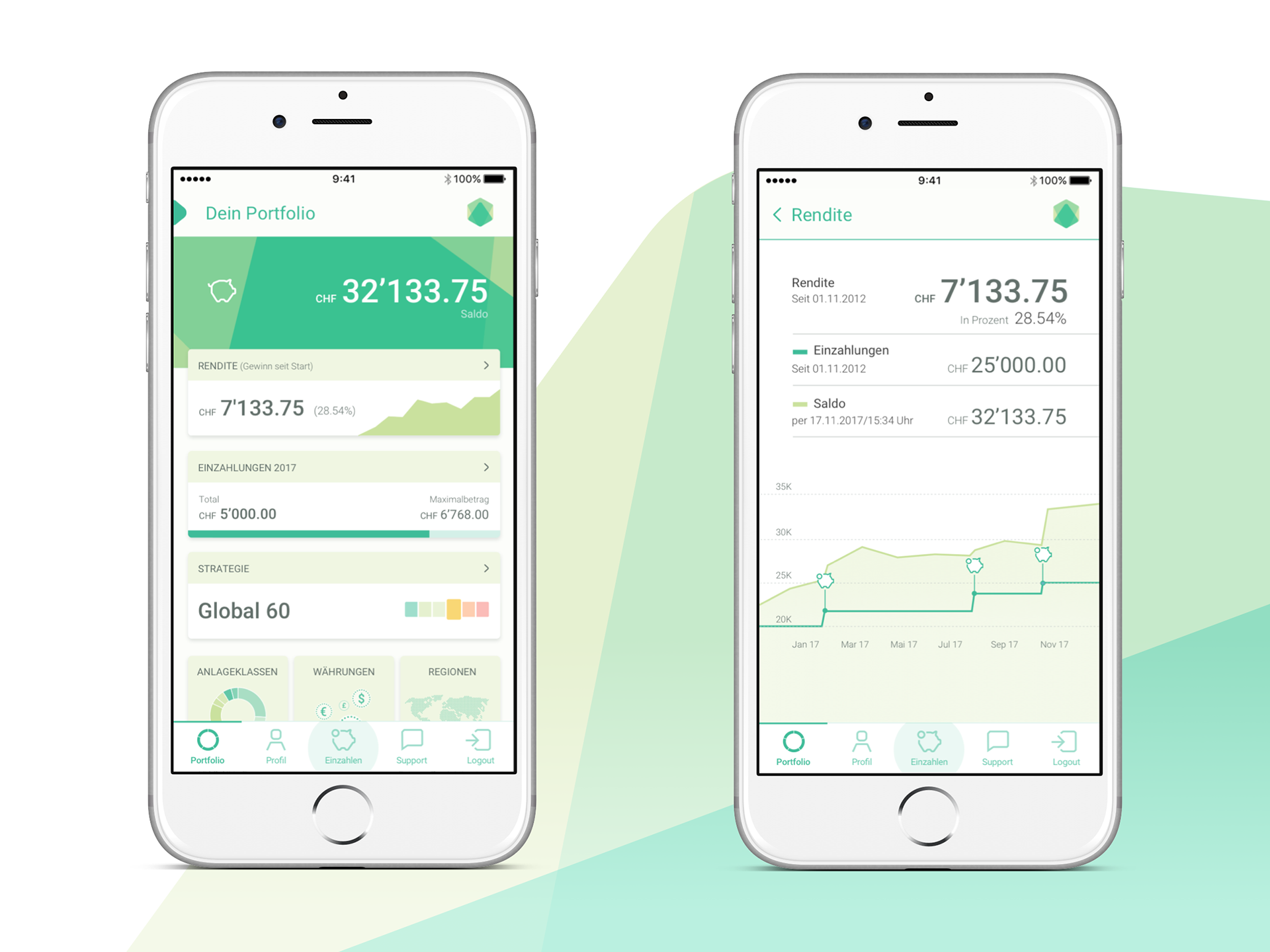App Screens showing information about the app