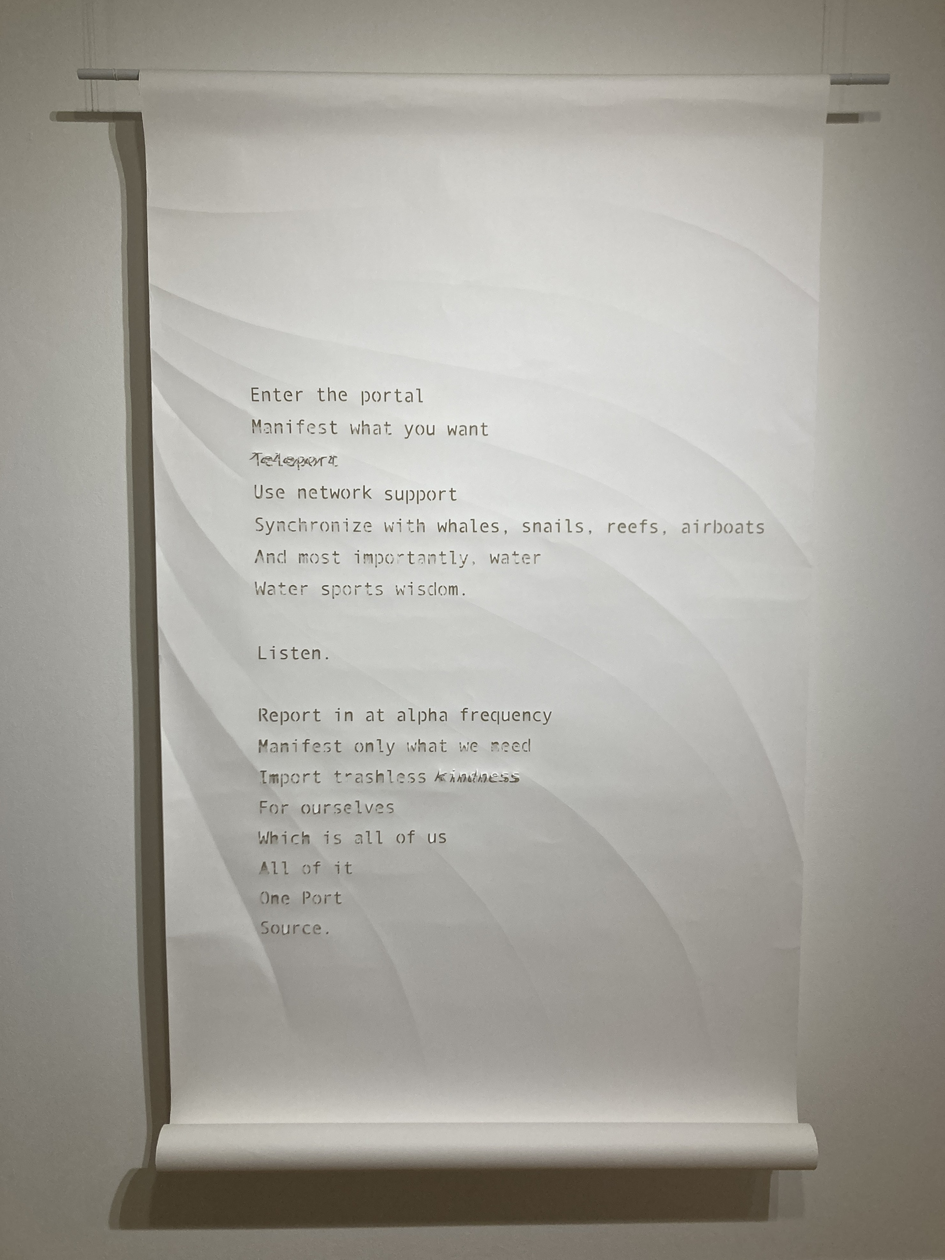 Future Port - handcut poem