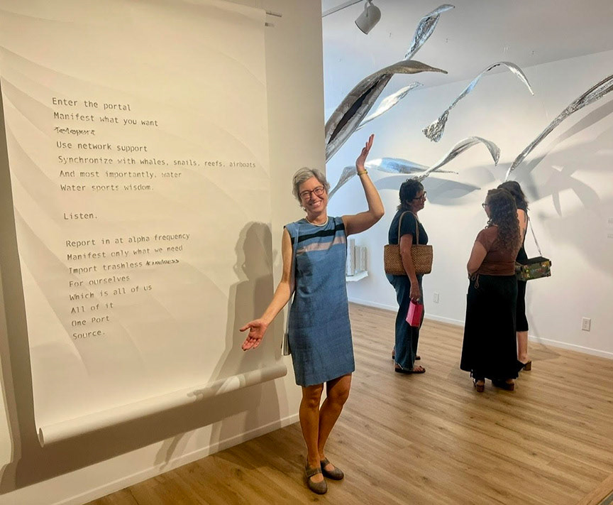 opening with poem "Future Port".  Photo by Christine Macdonald