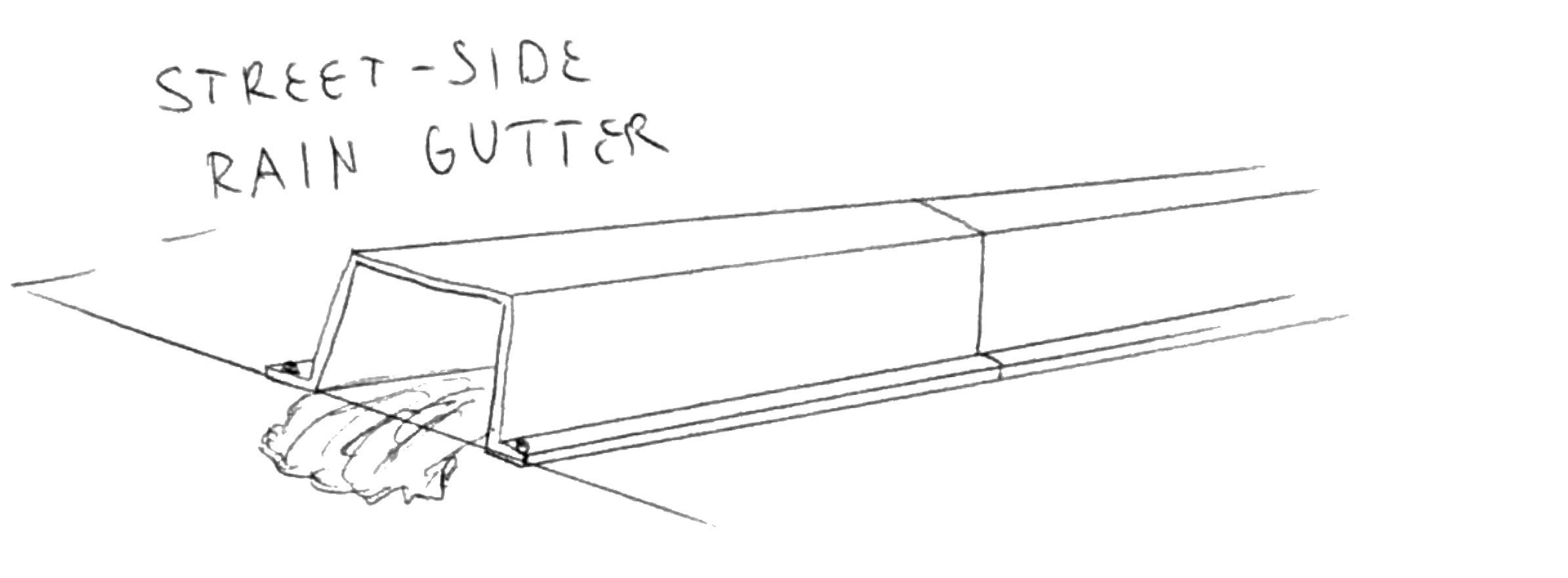 Street-Side Rain Gutter
