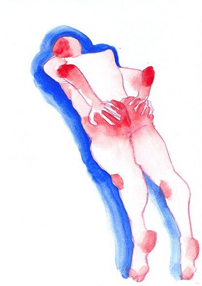 Gouache mit Buntstift, 148 x 210 mm