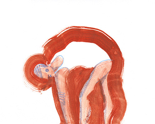 Gouache mit Buntstift, 148 x 210 mm