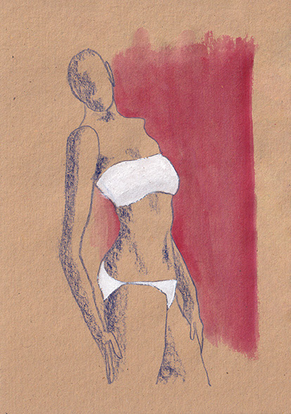Gouache mit Buntstift, 148 x 210 mm