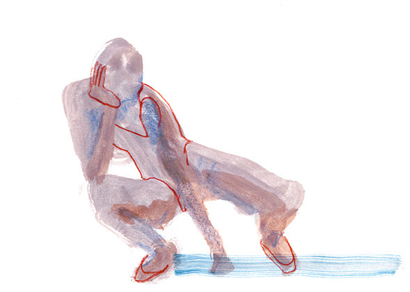 Gouache mit Buntstift, 148 x 210 mm
