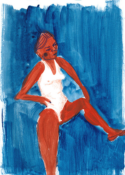 Gouache mit Buntstift, 148 x 210 mm