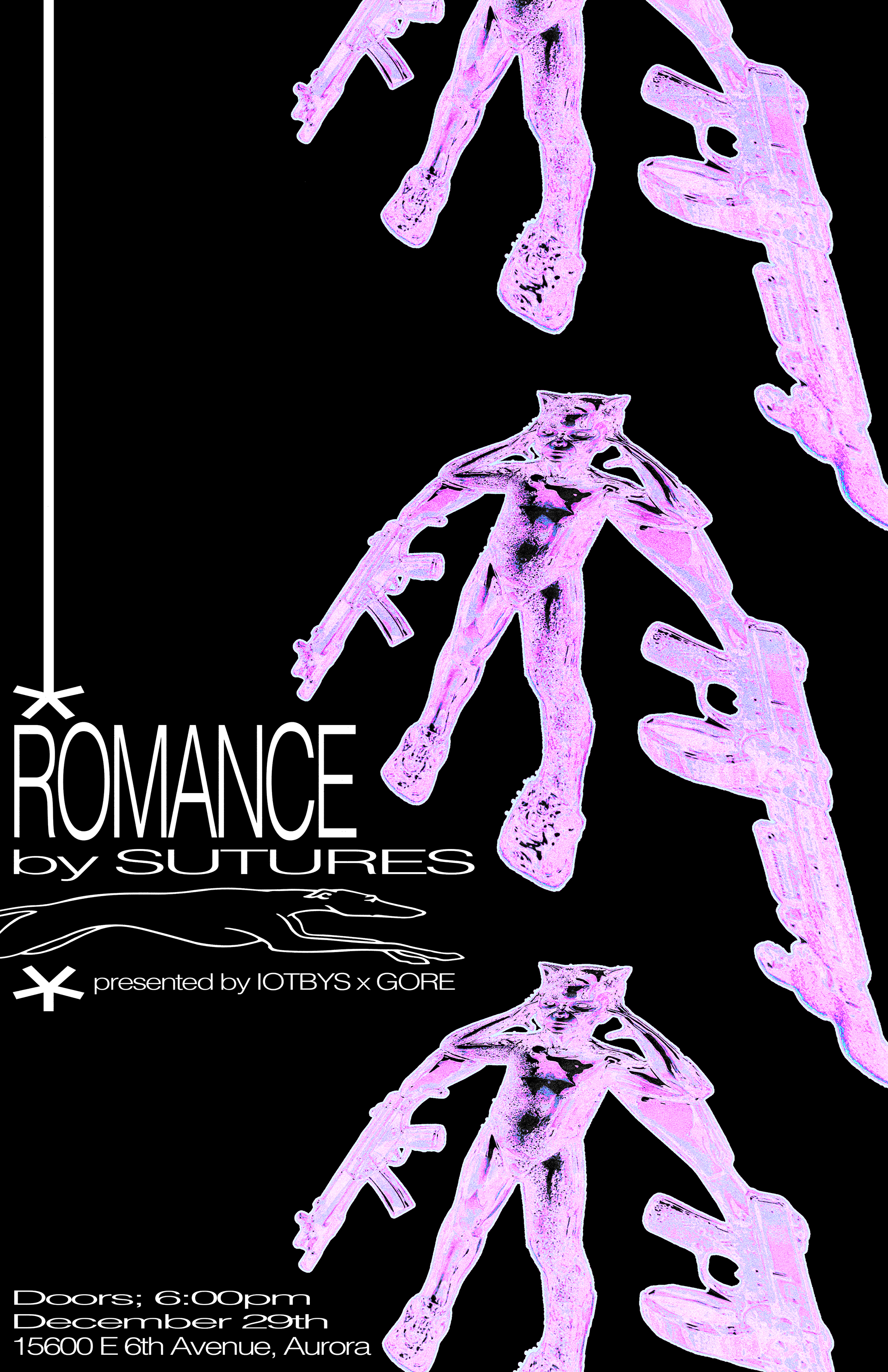 Poster flyer design for underground fashion exhibit. Nov 2023