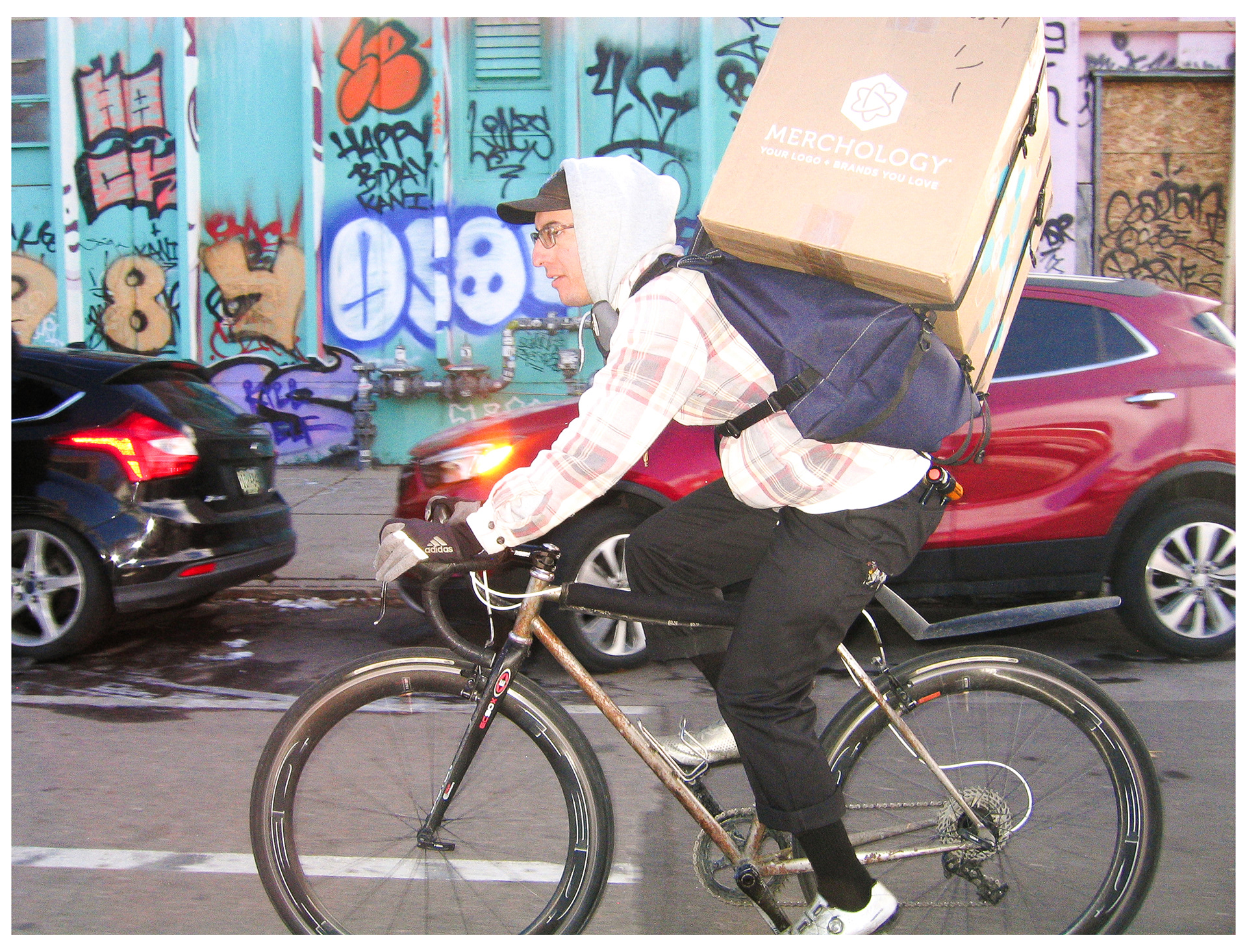 Denver Bike Messenger Jesus Mena. December 2024