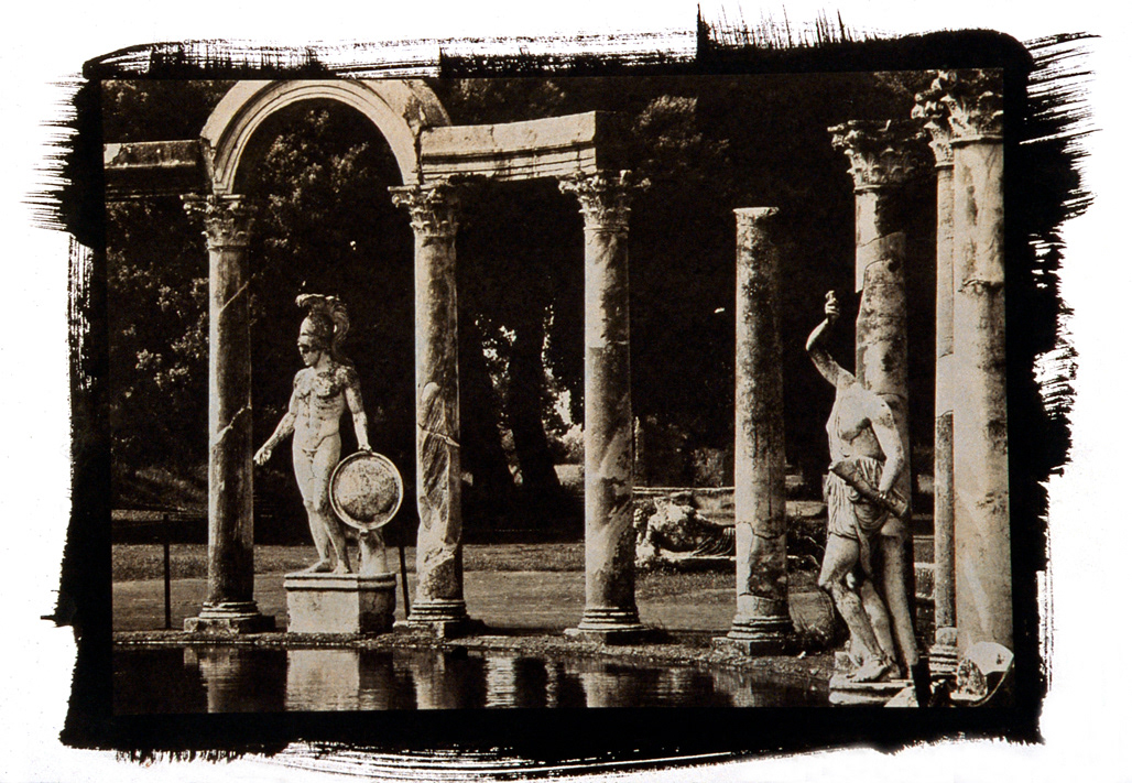 Hadrian's Villa, Rome kallitype print on watercolour paper