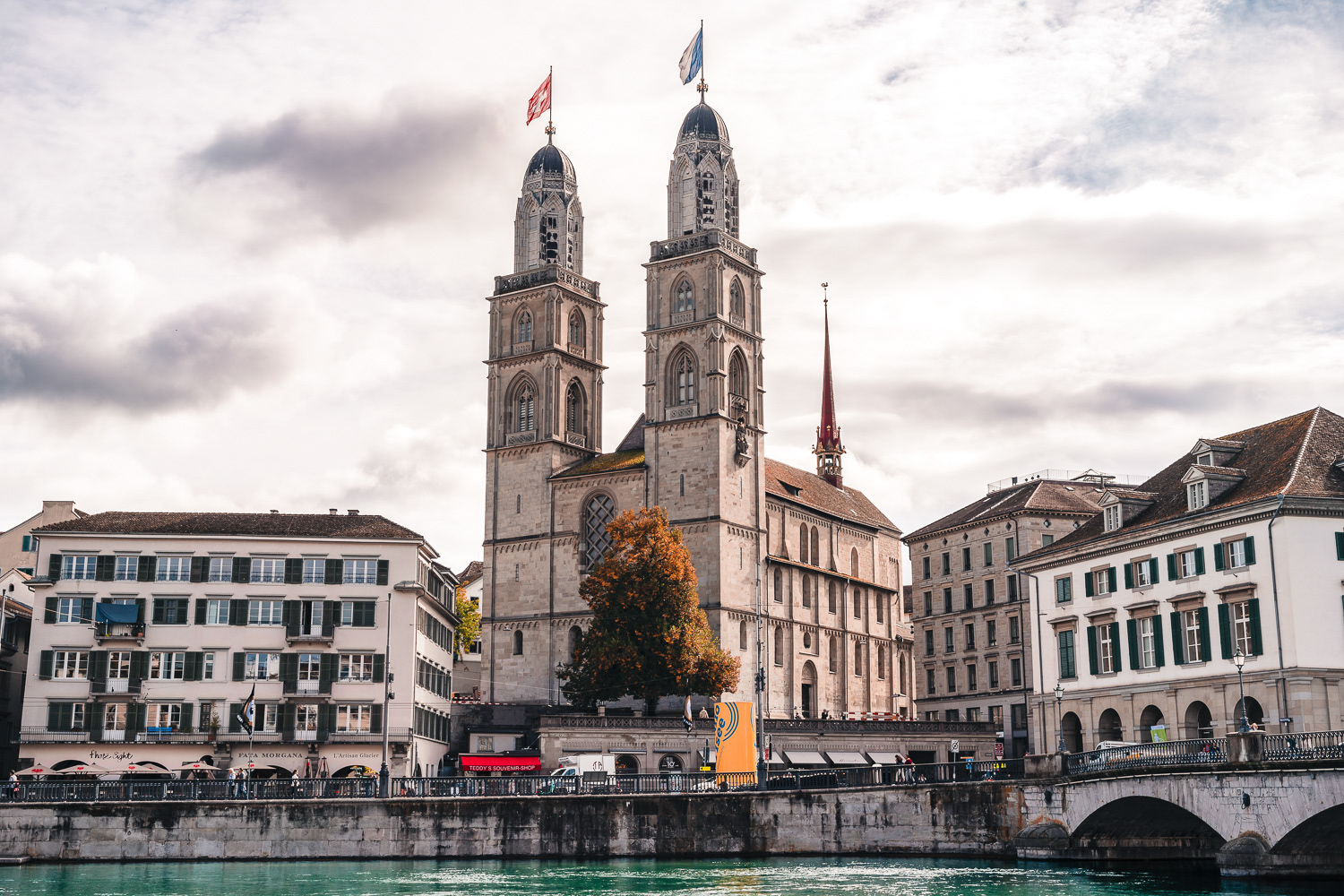 Grossmünster Church in Zurich, Switzerland. Photo by Anson Tang.