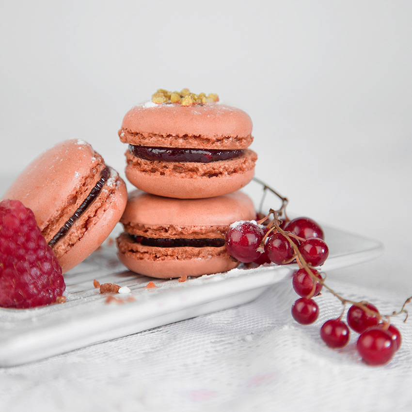 Macarons à la framboise