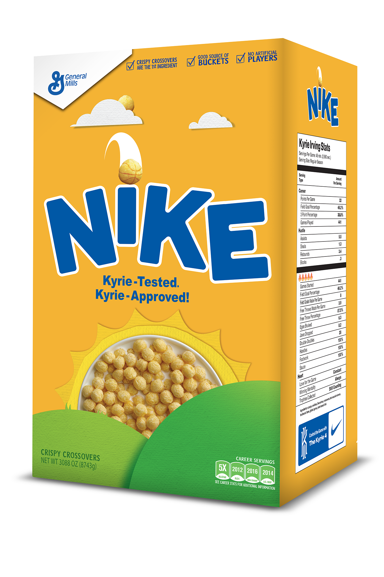 Nike Kyrie 4 Kix (Special Cereal Box Package)  Packaging design, Cereal  boxes packaging, Nike