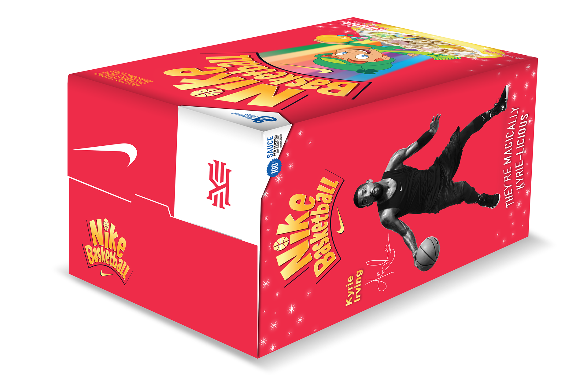 Nike Kyrie 4 Kix (Special Cereal Box Package)  Packaging design, Cereal  boxes packaging, Nike