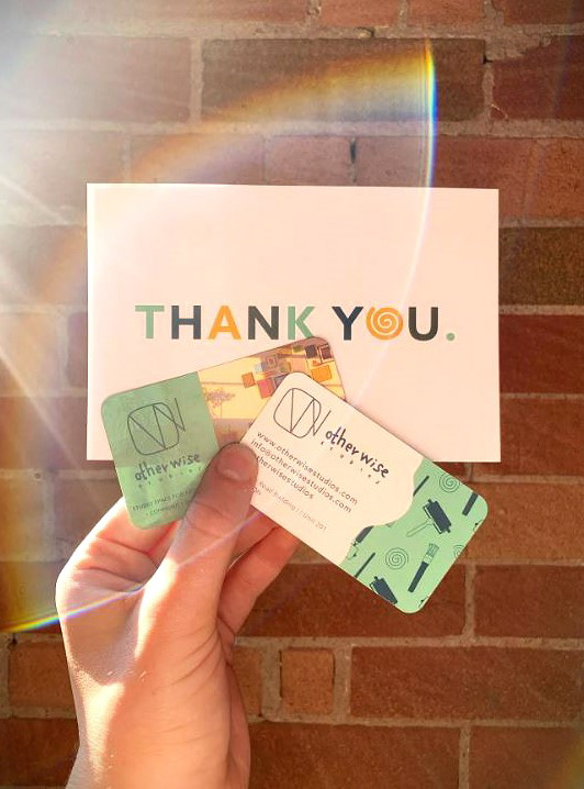 Otherwise Studios Completed Business Cards & Thank You Cards