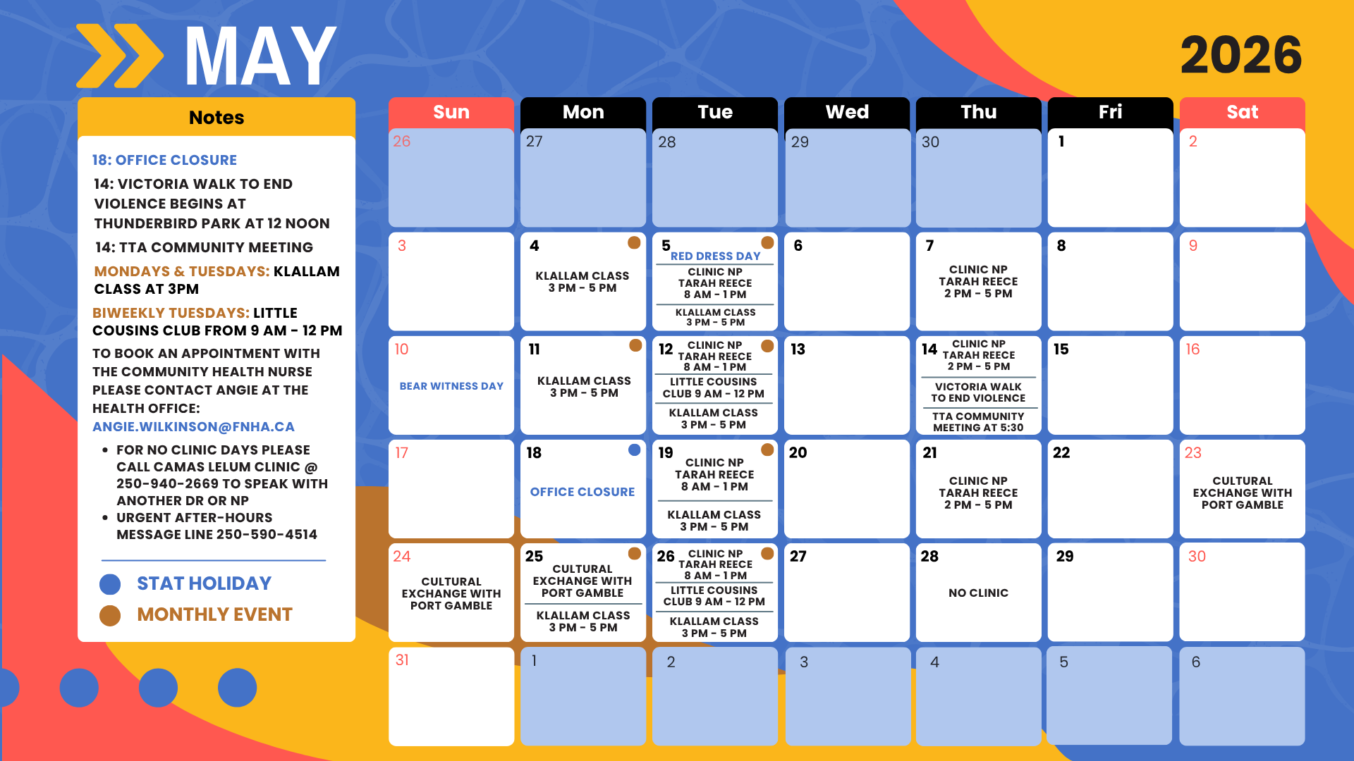 SC’IȺNEW̱ FN May 2026 Digital Events Calendar