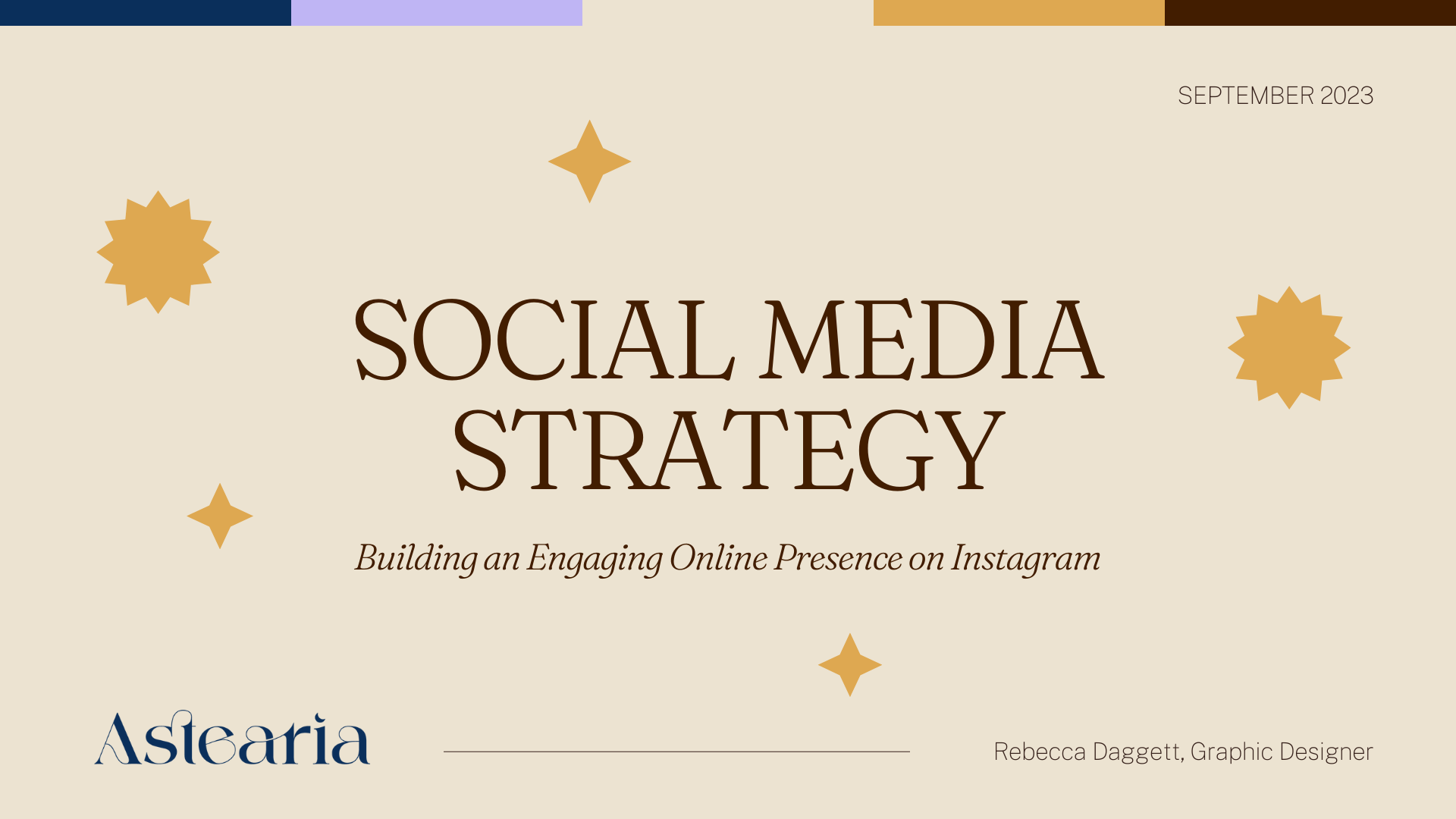 Astearia Social Media Strategy Report Cover (linked above)