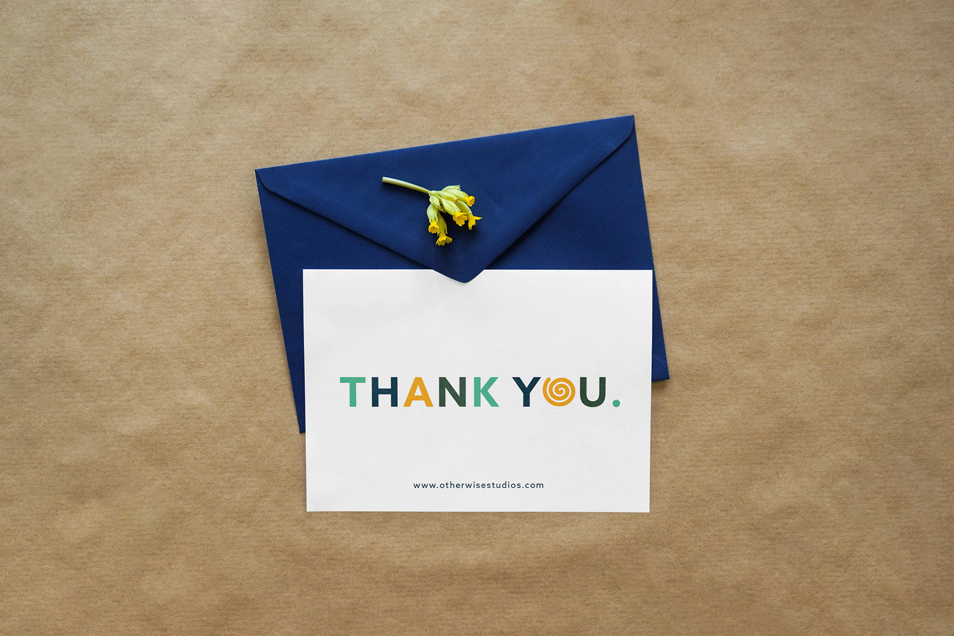 Otherwise Studios Thank You Card Mockup