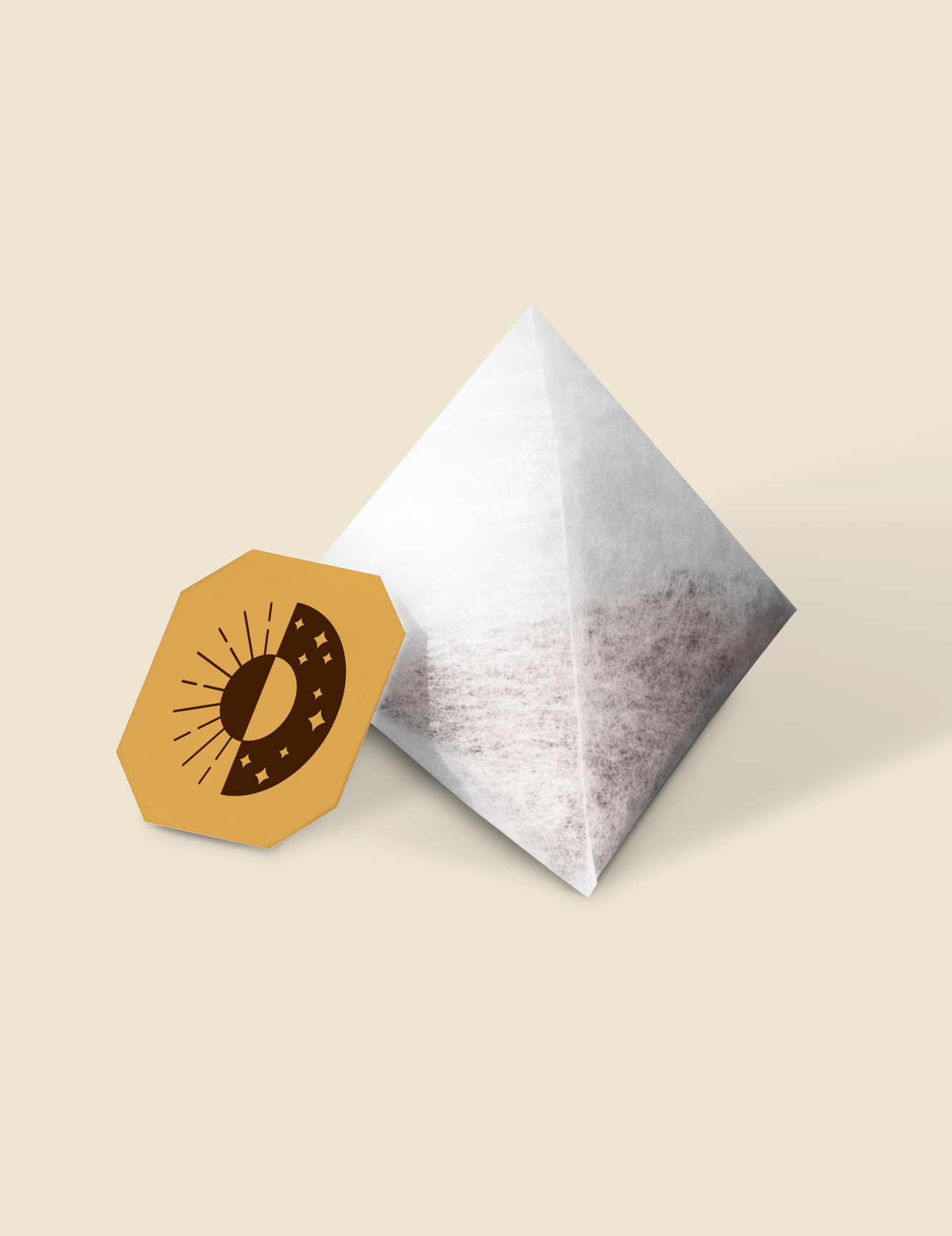 Astearia Pyramid Teabag Mockup - Morning Blend