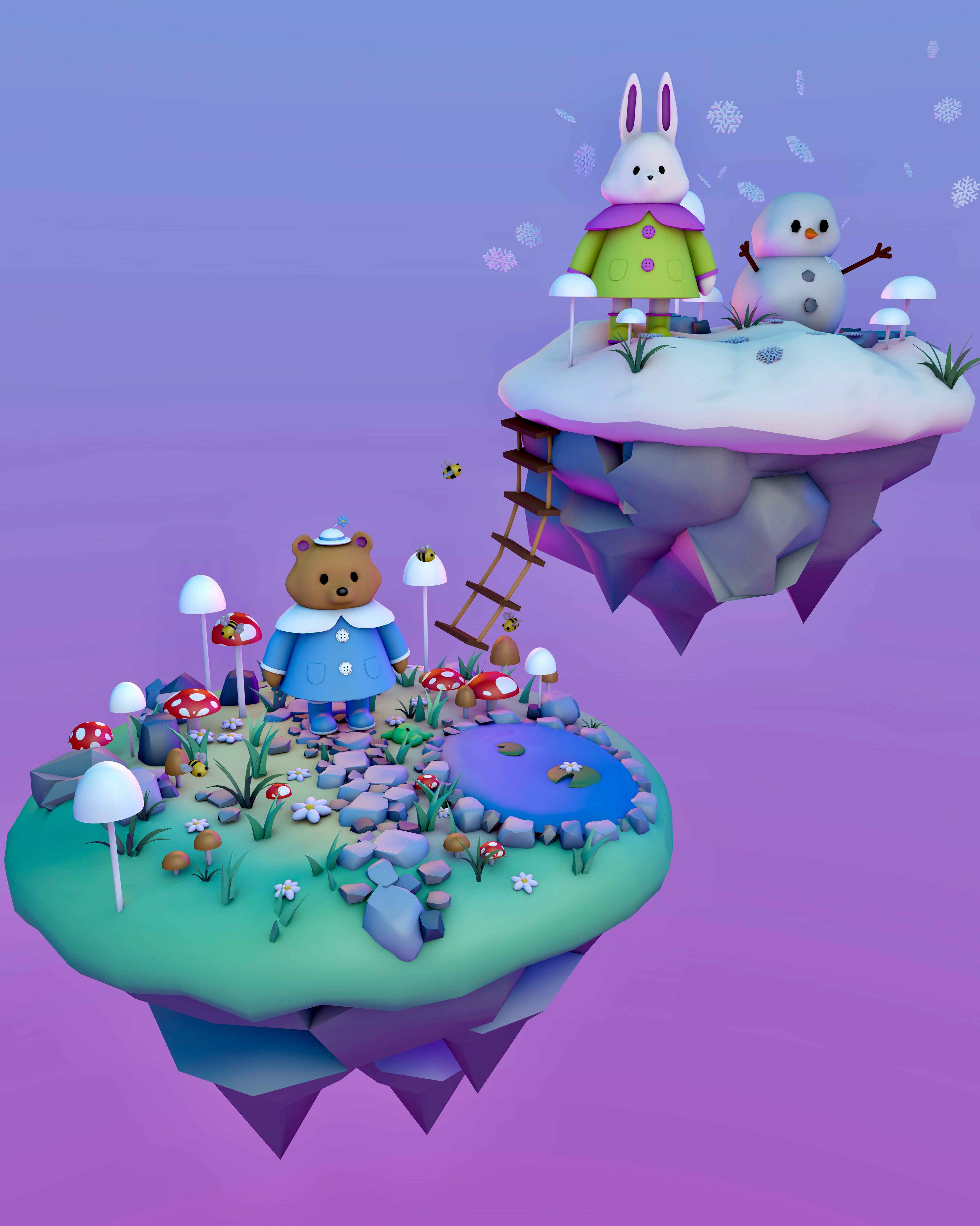 Island Friends | 2022 | Cinema 4D