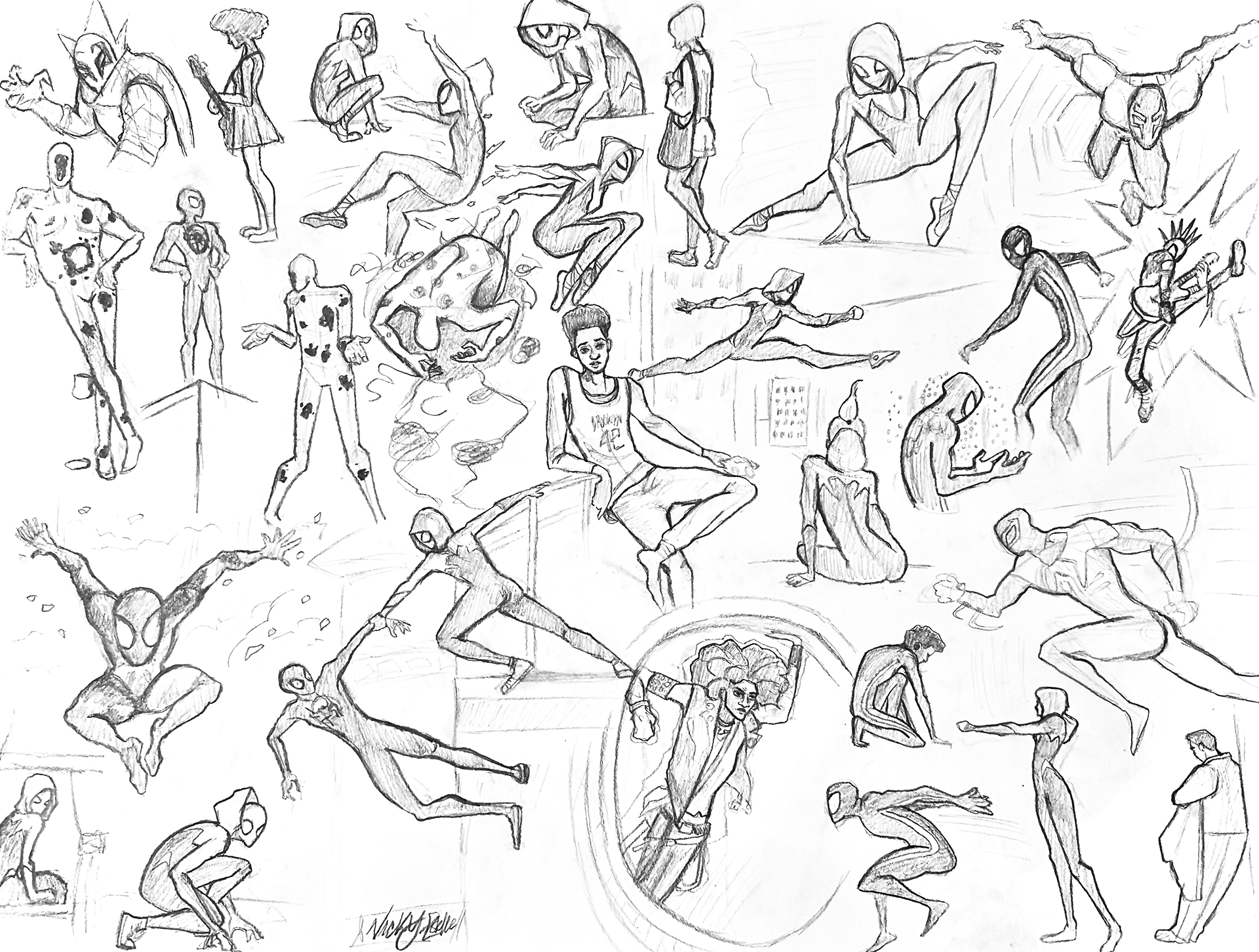 Spiderverse Gesture Study | 2025 | Pencil