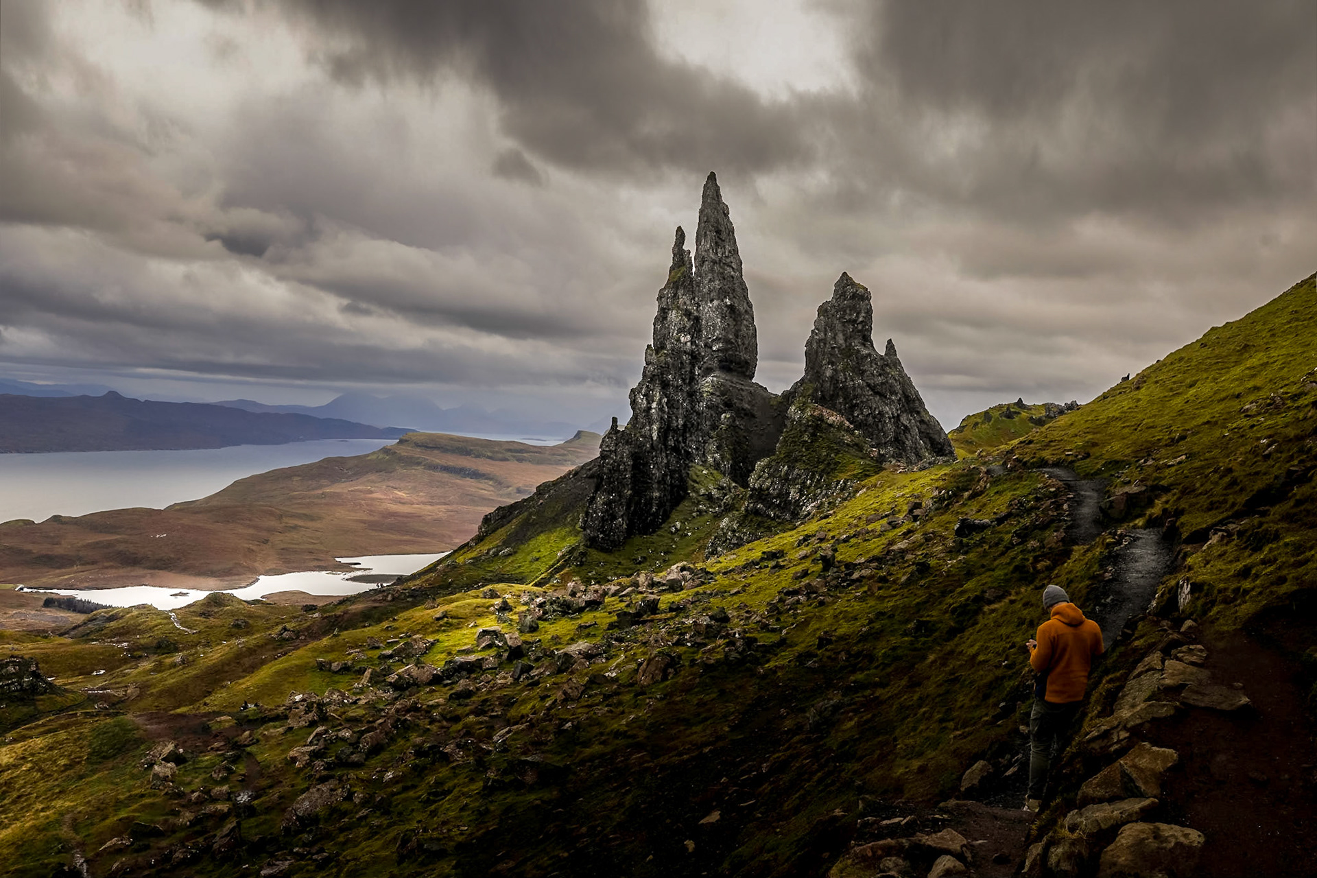 The sea and the lakes from The Old Man